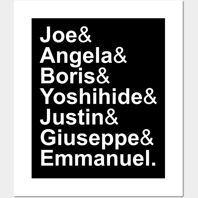 G7 Summit 2021 Leaders Joe Biden Merkel Boris Trudeau G-7 Wall Art by Decamega